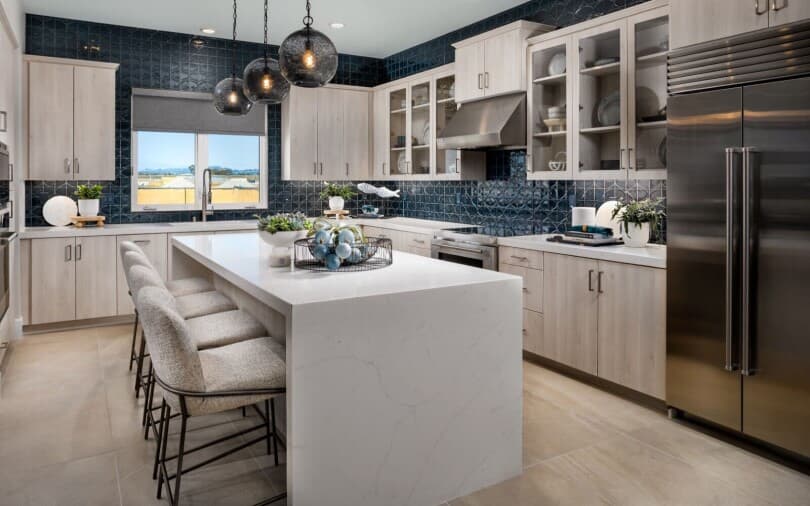 Plan 2 Kitchen at Cira at The Landing by Brookfield Residential in Tustin, CA