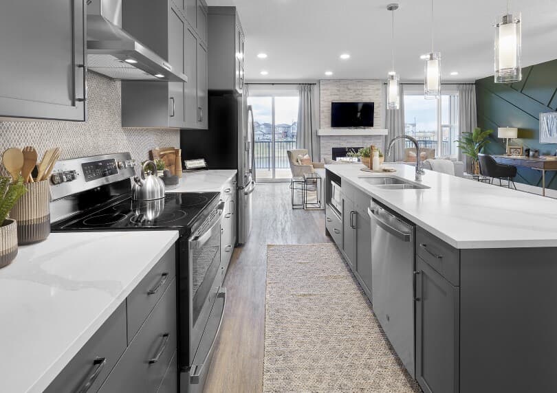 Kitchen in Hudson 14 at Chappelle Gardens by Brookfield Residential in Edmonton AB