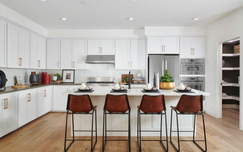 Residence 3 Kitchen at Hyde Park at Boulevard by Brookfield Residential in Dublin CA