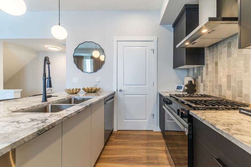 Kitchen in Brubeck Plan of The Everly Collection at Paisley Community in Edmonton AB
