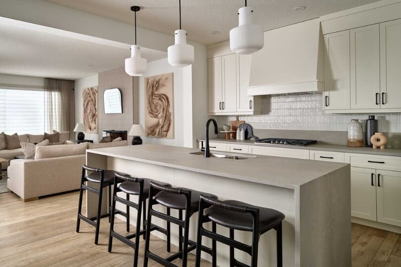 Kitchen in Columbia 3-24 Plan of Front Garage Collection at Chappelle Gardens Community in Edmonton AB