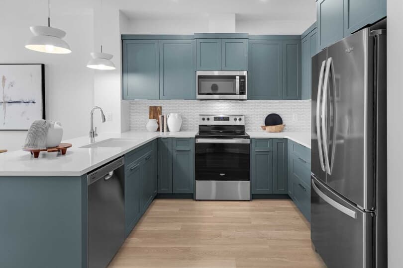 Kitchen in Harper Left Plan of Duplex Collection at Edgemont Community in Edmonton AB