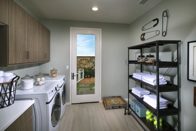 Laundry room in Summerset Residence 1 at New Haven by Brookfield Residential in Ontario Ranch CA