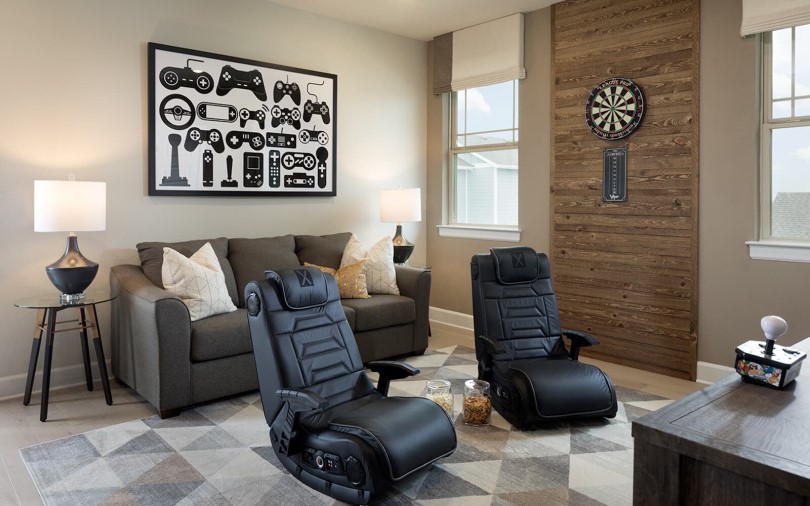 Flex room in Heritage floor plan in Urban Courtyard Collection at Easton Park in Austin TX