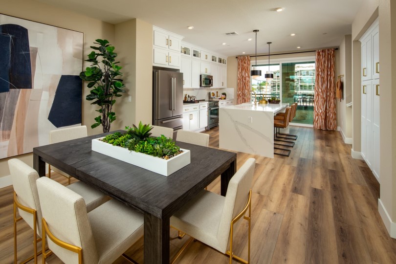 Dining Room Residence 2 Moonstone Townhomes at Rosewood in Morgan Hill CA