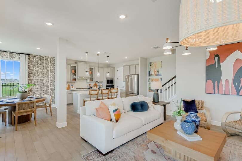 Open Concept Interior in Dickinson of Urban Courtyard Collection at Easton Park in Austin, TX