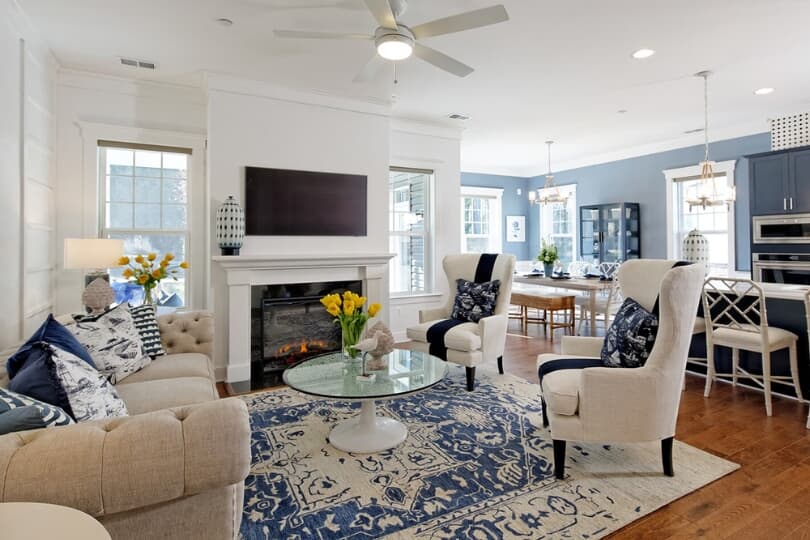 Open Concept Interior in Monet III of 55+ Lifestyle Collection Collection at Heritage Shores Community in Bridgeville, DE