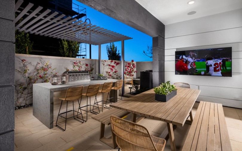 Outdoor room in Cira Plan 2 at The Landing in Tustin Legacy CA