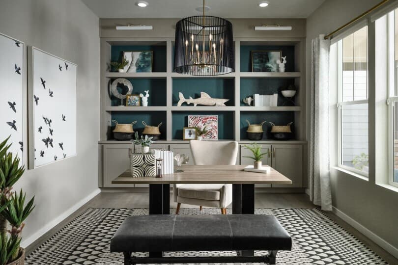 Home office in Ovation 3 at Barefoot Lakes in Firestone CO