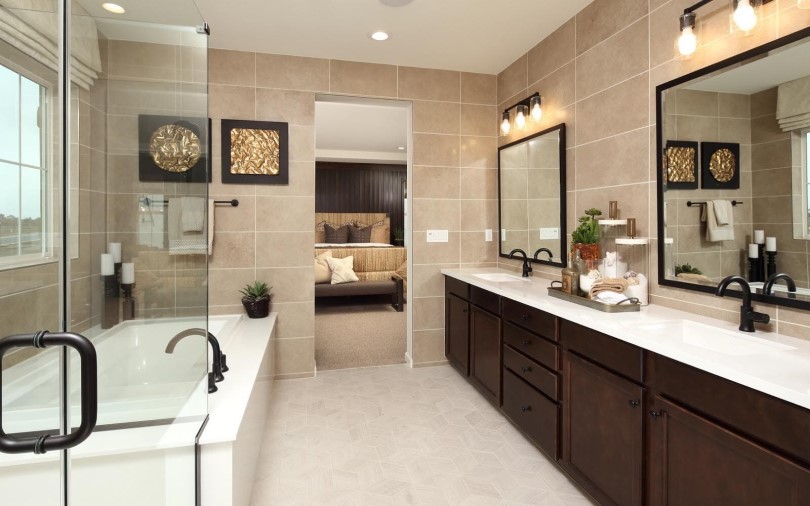 Bathroom in Residence 5 at Southport at Delaney Park in Oakley CA