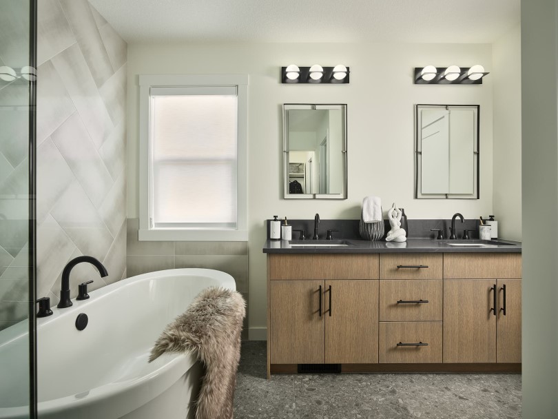 Bathroom in Rundle 24 in the Front Garage Collection at Creekstone in Calgary AB