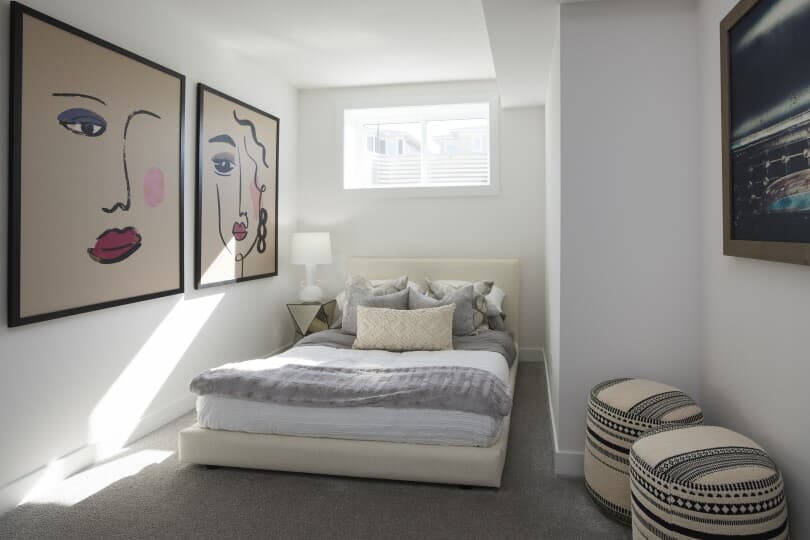 Basement bedroom in a Brookfield Residential home in Edmonton, Alberta