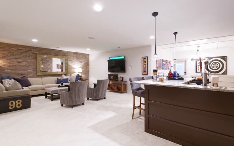 Rec room in Kensington at Waterford Manor by Brookfield Residential in Leesburg VA