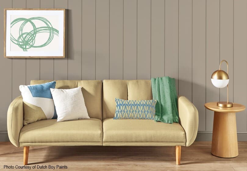 Rustic Greige by Dutch Boy Paints as used in a living area