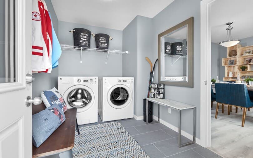 Mudroom in Kenton in a Brookfield Residential neighborhood in Edmonton AB