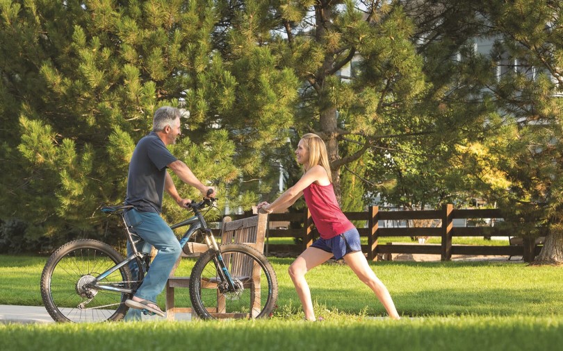 Community walking paths at Brighton Crossings in Brighton CO