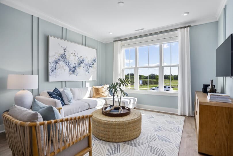 Living Room in Lennox in Townhomes Collection at Wendell Falls in Wendell NC