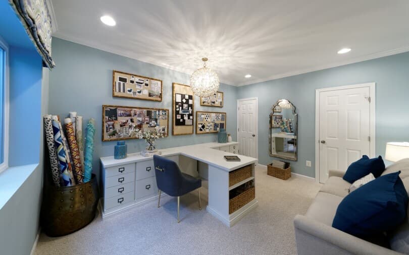Craft room in Riverton at Snowden Bridge by Brookfield Residential in Stephenson, VA