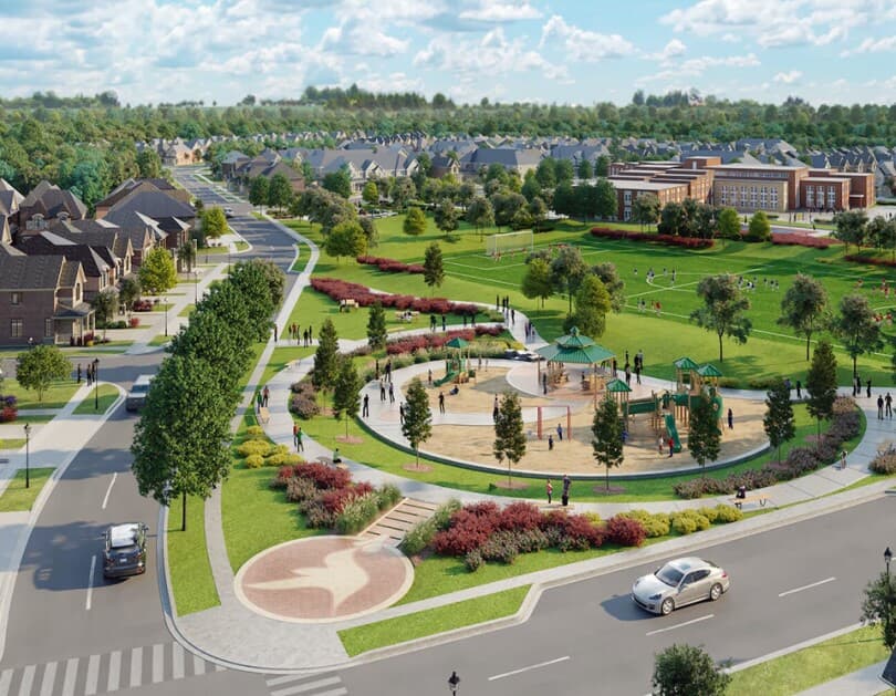 Rendering of the New Seaton community in Pickering Ontario