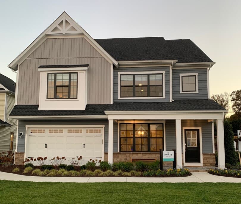 Exterior of the Beckham home at Lakeside at Trappe by Brookfield Residential