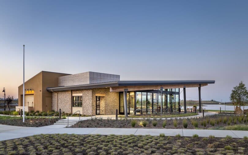 Exterior view of Glass House at One Lake in Fairfield, CA