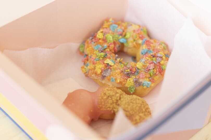 Dot and Dough donut with cereal treats on top