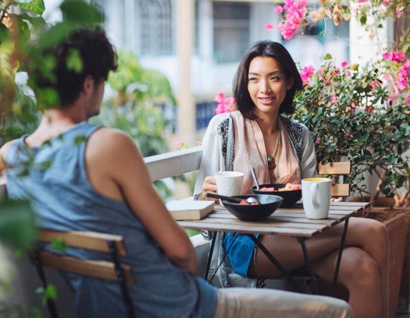 Friends Dining Outdoors in Arcadia CA
