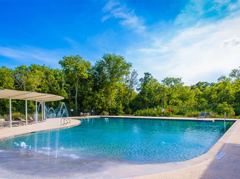 Beach entry pool at Addison by Brookfield Residential in Austin, TX