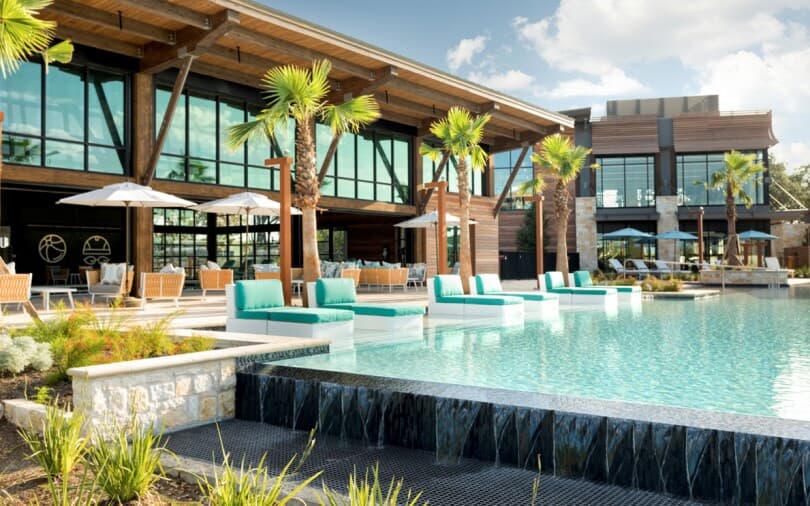 Resort style pool at Kissing Tree by Brookfield Residential in San Marcos, TX