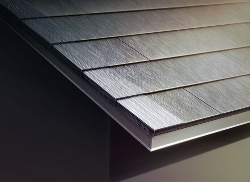 Close up of Tesla Solar Roof 