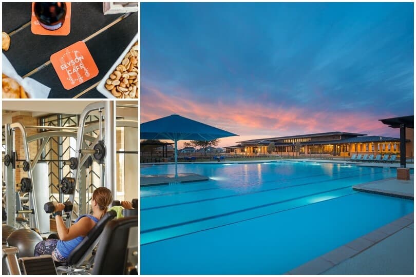 Collage of amenities found at Elyson in Katy TX