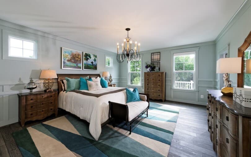 Primary bedroom in Weymouth at Waterford Manor in Leesburg, VA