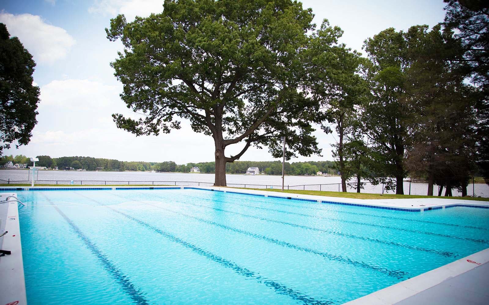 Waterside community pool at Swan Point in Swan Point,MD by Brookfield Residential