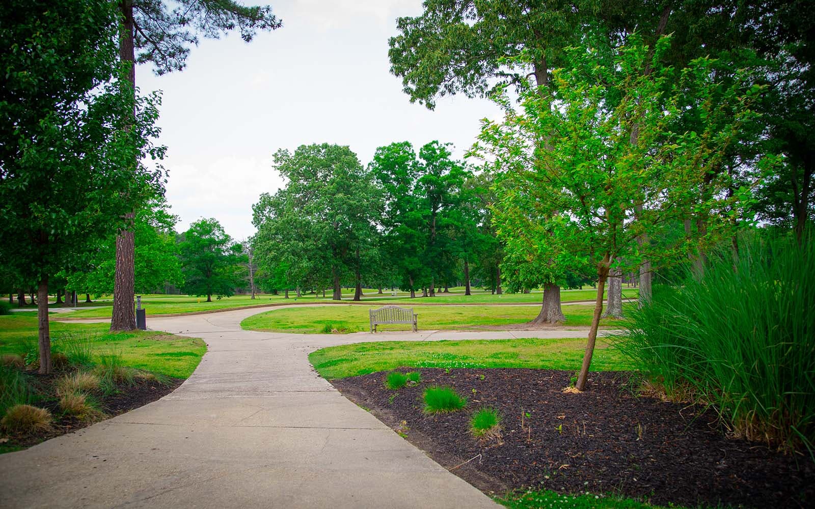 Walking paths throughout Swan Point in Maryland.
