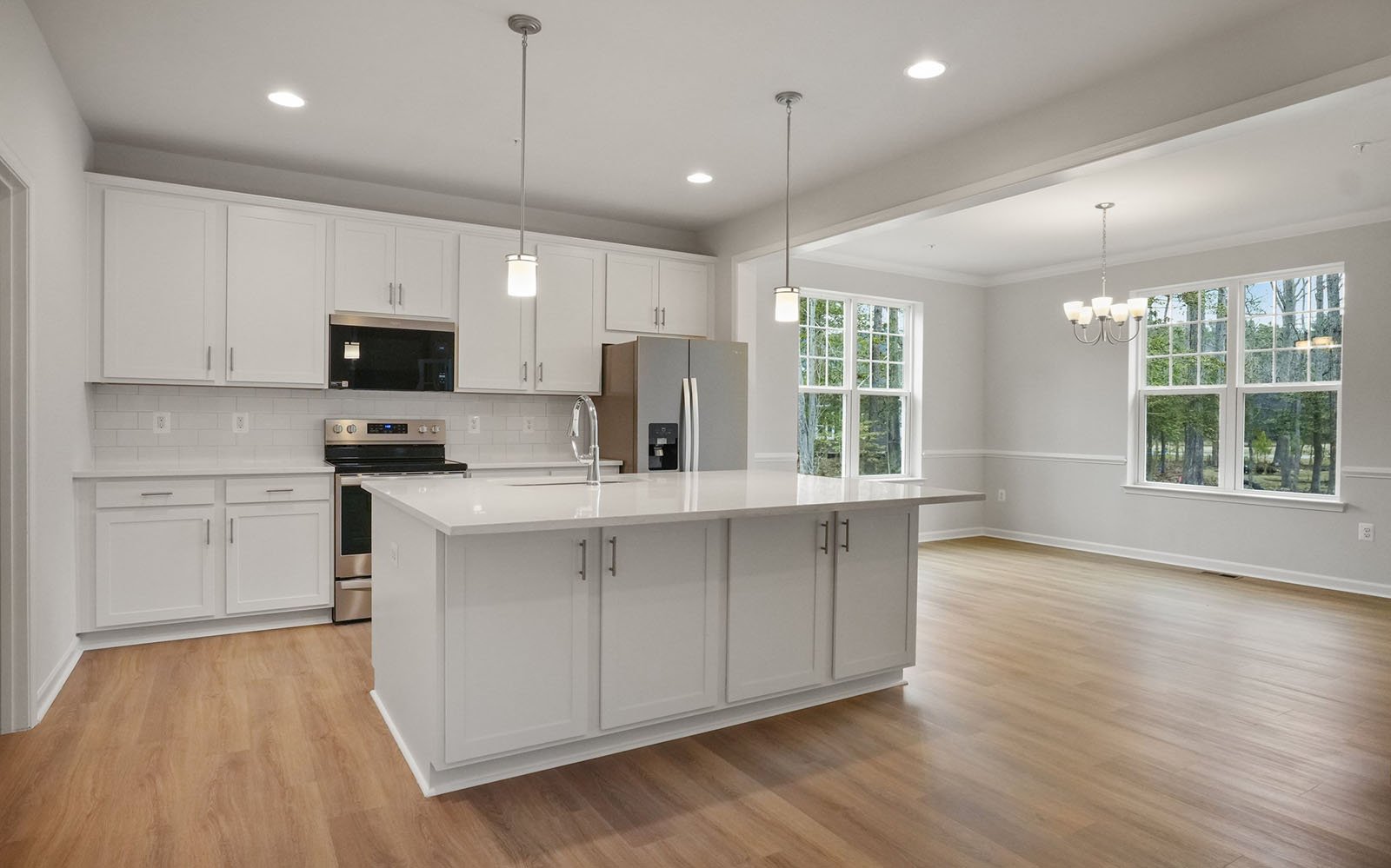 The kitchen of the Savoy II on homesite 3008 at Swan Point.