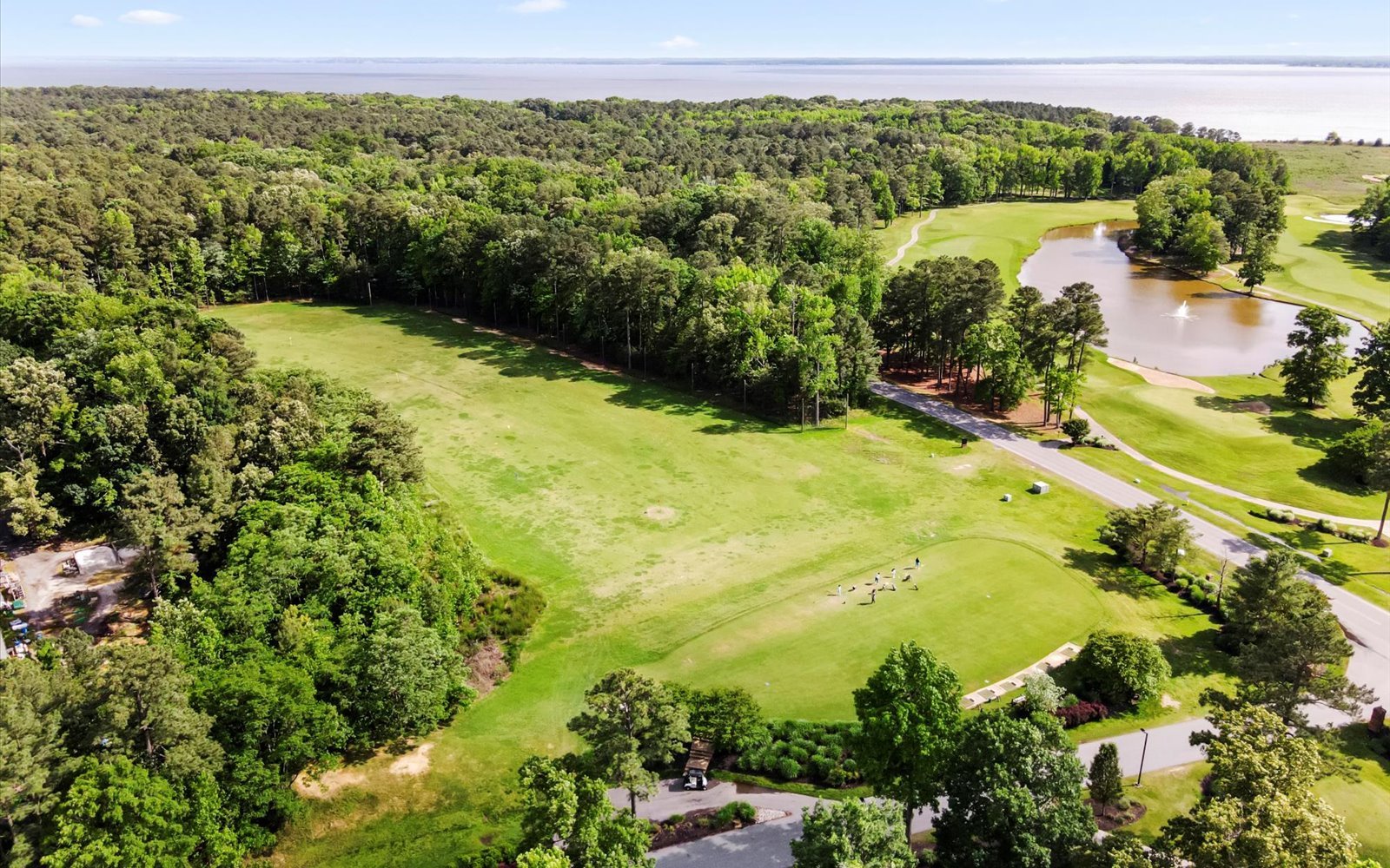 The driving range at Swan Point. 
