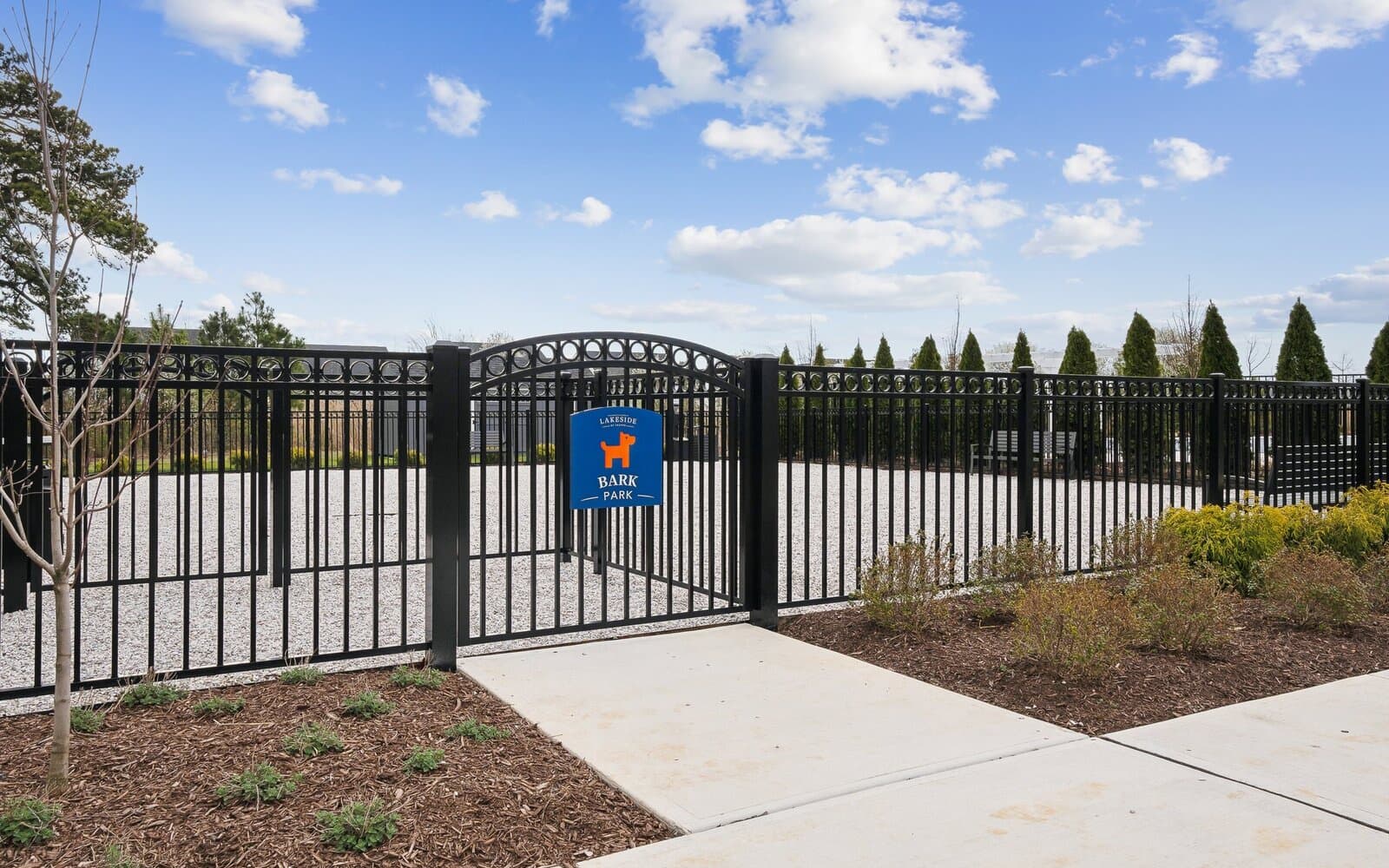 The bark park at Lakeside at Trappe by Brookfield Residential.