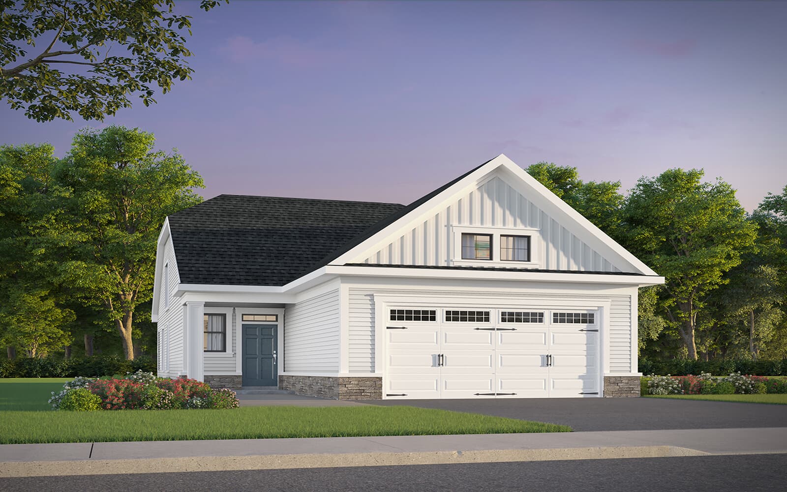 Elevation 2 of the Douglas a home design at Lakeside at Trappe by Brookfield Residential