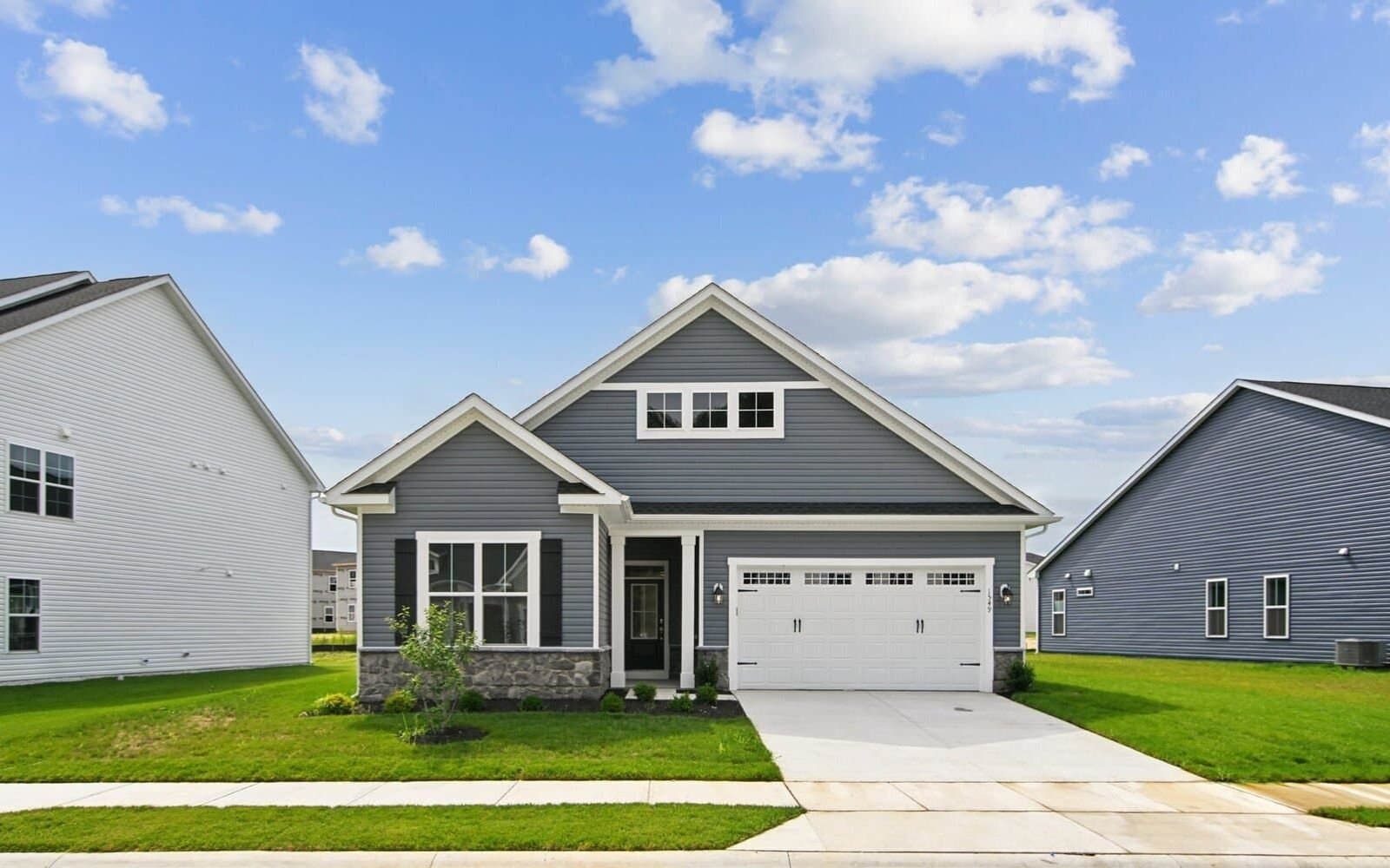 The exterior of the Rembrandt single family home by Brookfield Residential at Lakeside at Trappe.