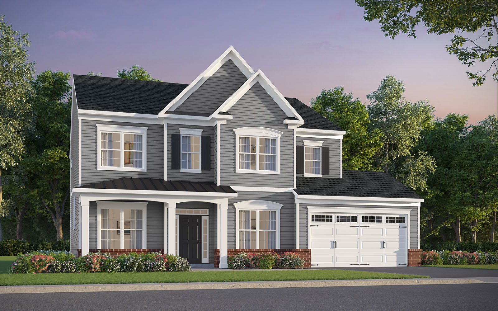 Elevation 2 of the Kendrick  a home design at Lakeside at Trappe by Brookfield Residential