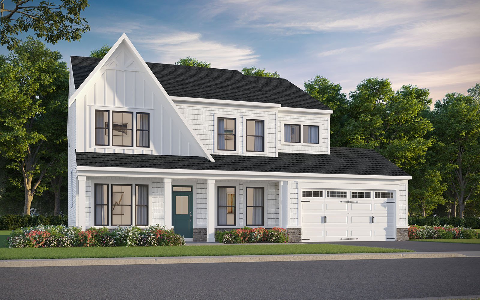 Elevation 3 of the Kendrick a home design at Lakeside at Trappe by Brookfield Residential