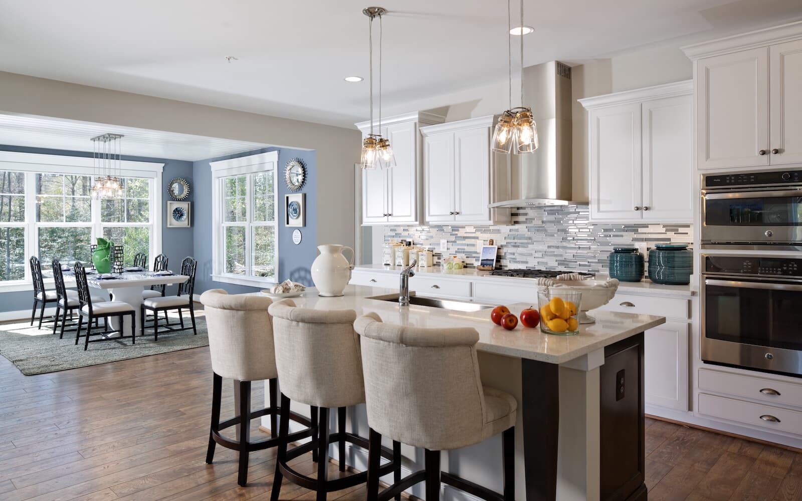 The kitchen of the Kensington II by Brookfield Residential at Potomac Shores 