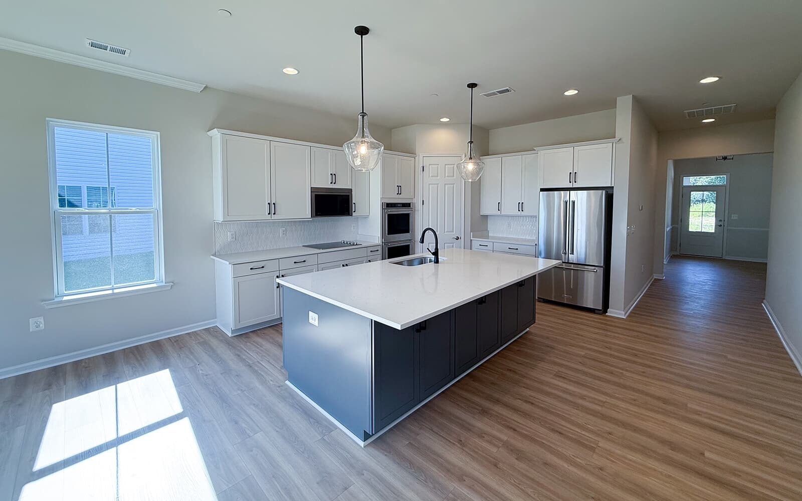 The kitchen of the Matisse on homesite 1132 at Lakeside at Trappe by Brookfield Residential.