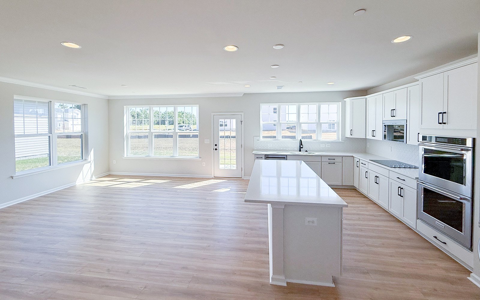 The kitchen in the Beckham on homesite 1134 at Lakeside at Trappe by Brookfield Residential.