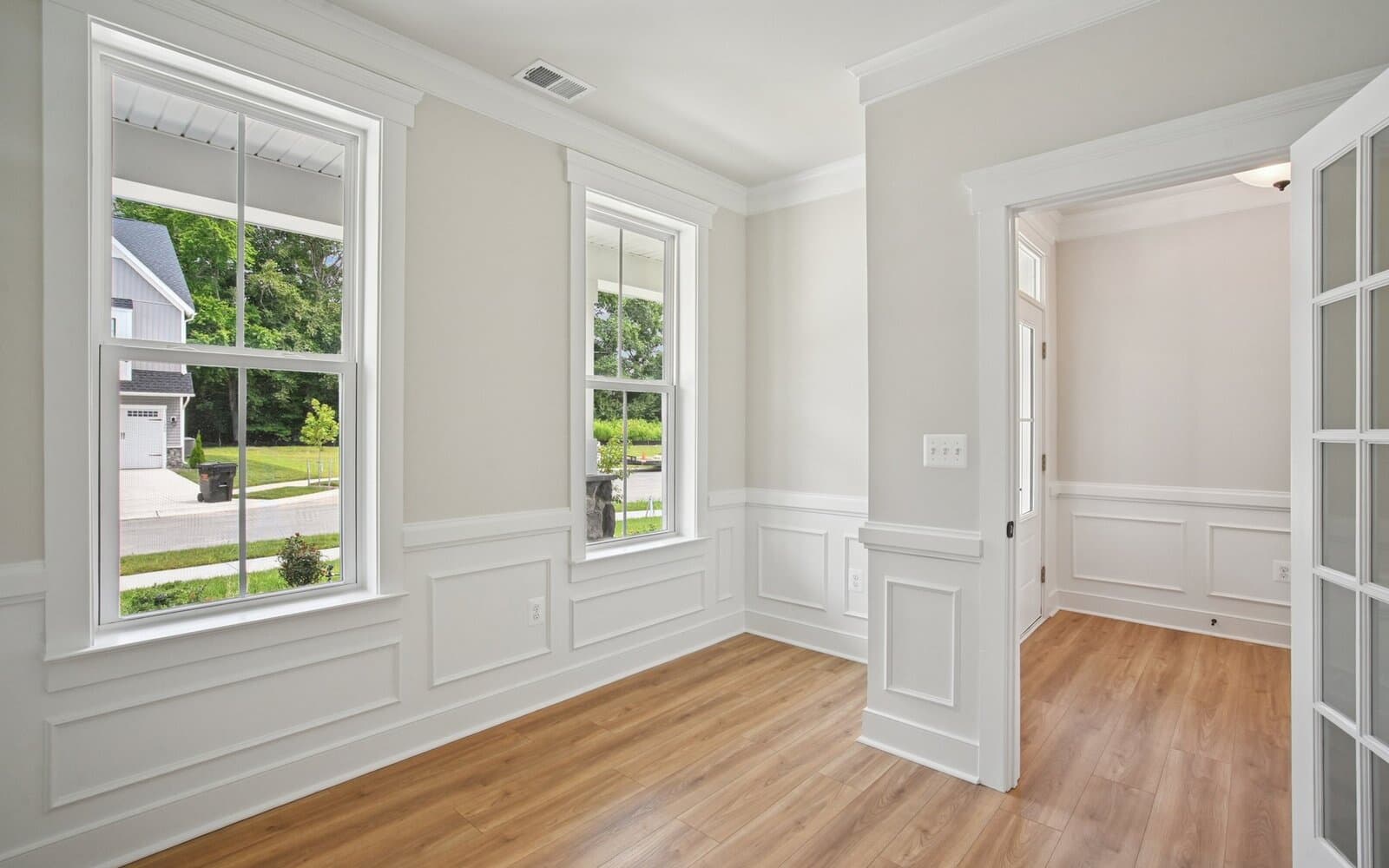 The library of the Torrington on homesite 1136 at Lakeside at Trappe by Brookfield Residential.