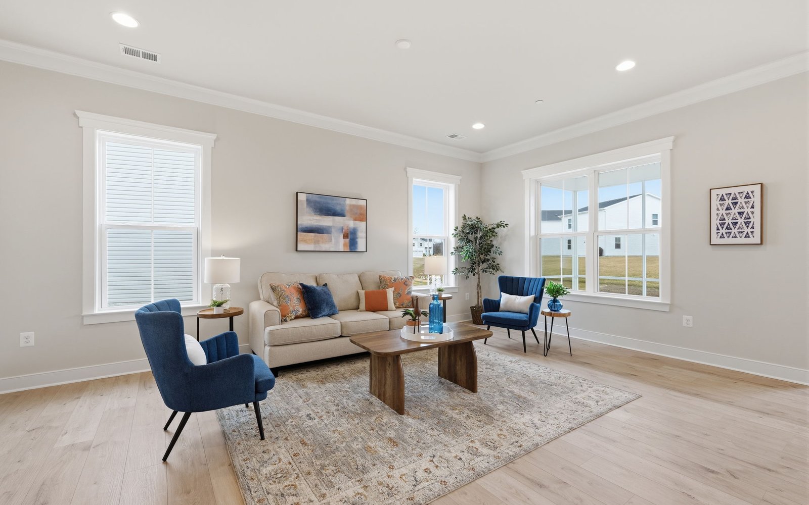 The family room of the Rembrandt at Lakeside at Trappe.