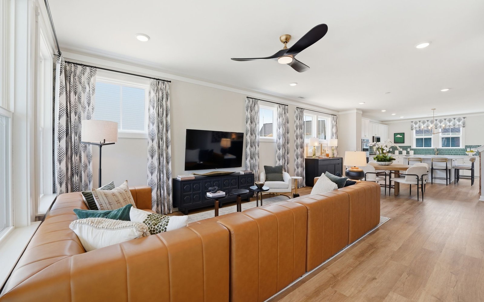 The family room of the Archer single family home by Brookfield Residential.