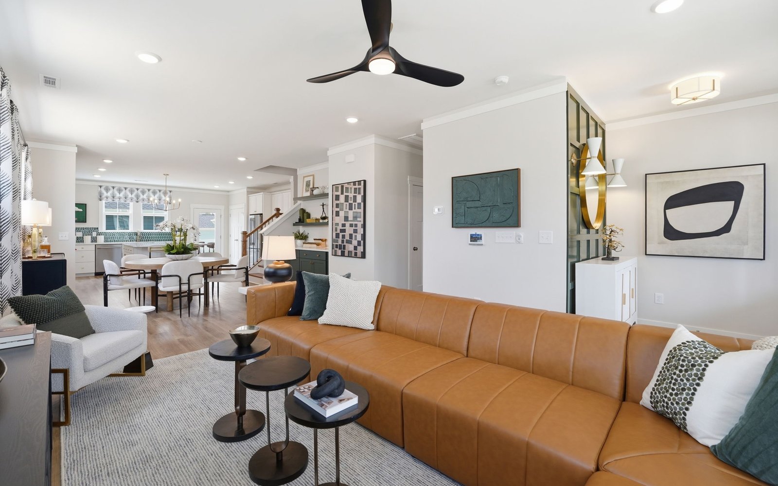 The family room of the Archer single family home by Brookfield Residential.