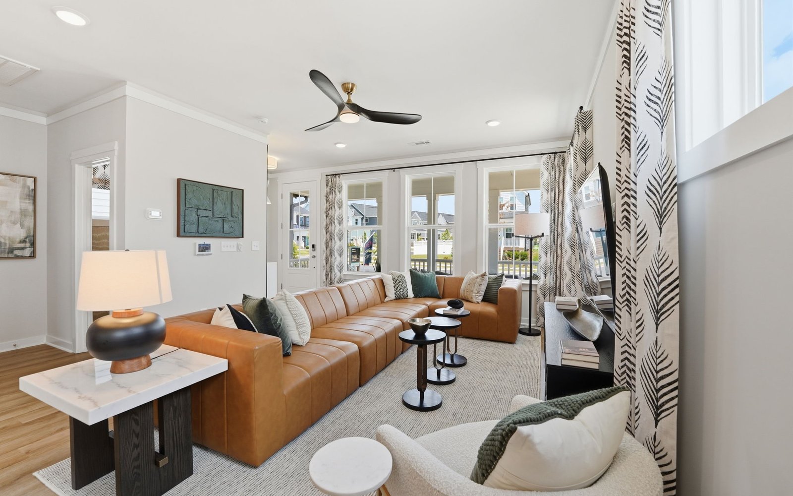 The family room of the Archer single family home by Brookfield Residential.
