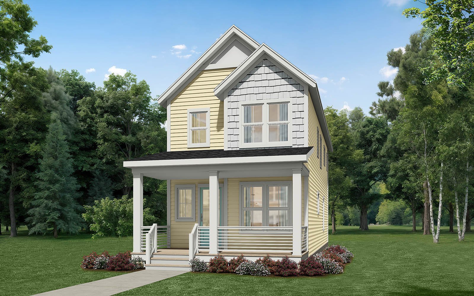 A rendering of elevation 2 of the Blair.